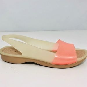 Crocs Womens Sandal Colorblock Flat Rubber Fashion